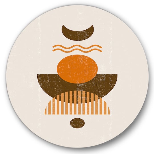Designart - Abstract Sun and Moon In Earth Tones